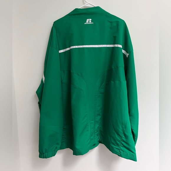 Russell green and white track jacket men’s GUC size 3X - Picture 7 of 9